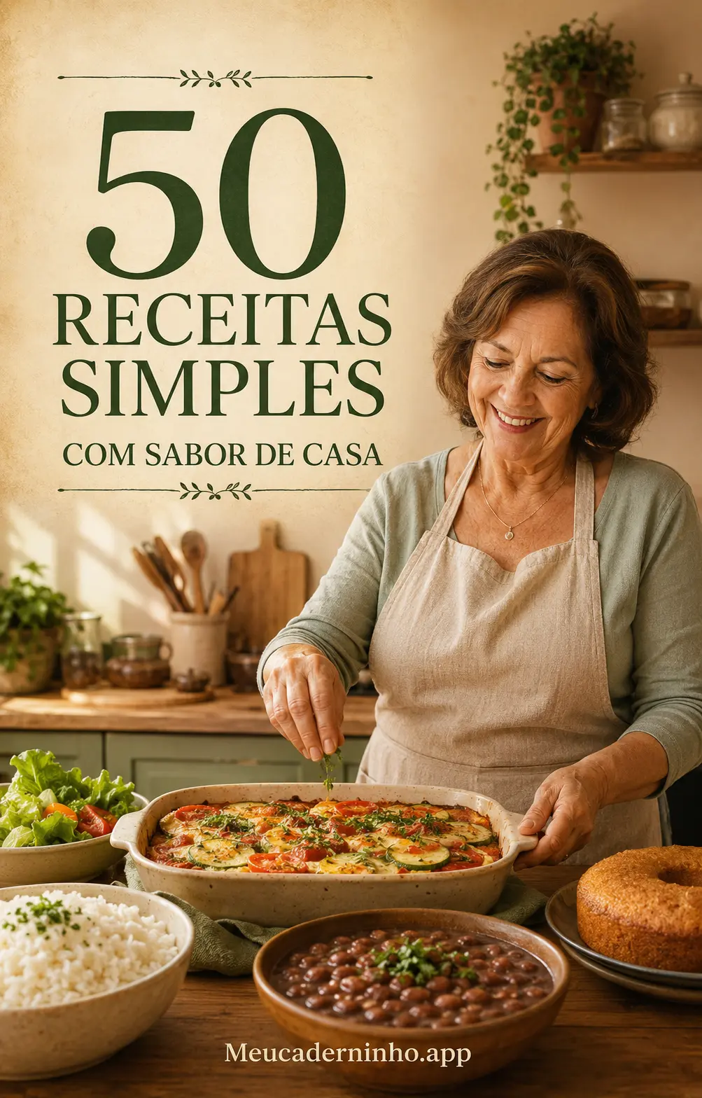 Capa do livro digital 50 Receitas Simples com Sabor de Casa